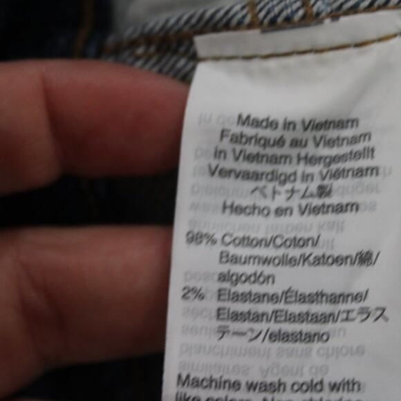 Madewell 9” Mid Rise Skinny Jeans York Wash Rip Repair Stretch Denim Sz 28 - Picture 11 of 12